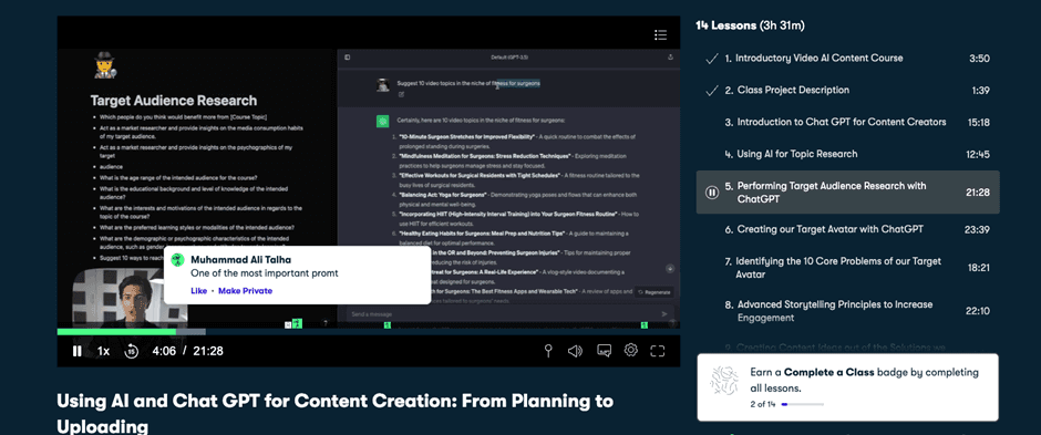 Course workflow